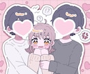 カップル(夢絵)イラスト描きます 低価格でアイコンや全身絵を描きます！ イメージ3