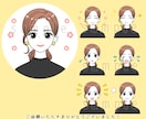 レトロで好感が持てる表情を７点セットで制作します 表現豊かなリアクションで見る人に伝わるイラストを描きます！ イメージ7