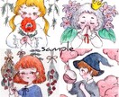 似顔絵OK！アイコンを透明水彩にてお描きします SNSに顔写真は。。という方、可愛いイラストにしたい方に。 イメージ2