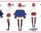 三面図、立ち絵、デザイン等を描きますます 綺麗系なかっこいい女性キャラを描きます！ イメージ2