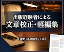 出版経験者が文章を校正・編集します 校正＋軽い編集＋見出し案で、読みやすく伝わる文章に整えます イメージ1