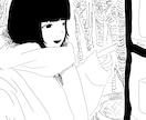 ゆるいモノクロイラスト描きます SNSアイコン・動画用・一枚絵・挿絵など ◎商用OK イメージ2