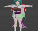 Blenderで3Dキャラクターを制作いたします アニメ調中心，Mixamo対応リグ・ウエイト付けまで対応 イメージ3