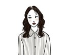 シンプルでおしゃれなアイコンイラストを描きます 美容師が描くおしゃれな髪型のイラスト イメージ2