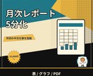毎月のレポート・資料づくり、ボタン一発にします 月初の半日仕事を5分に。グラフも表も自動更新 イメージ1