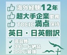 外資企業勤務/海外経験12年ネイティブが翻訳します 文字予算・ご希望の納期にもできる限り対応させていただきます イメージ1