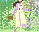 レトロで乙女チックなイラストの作成をいたします 懐かしくてキュートな絵柄を提供します。 イメージ1