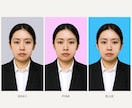 証明写真の美肌補正と背景を変更します 現役フォトスタジオスタッフが担当！40名以上の実績あり イメージ3