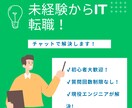 未経験からIT転職！チャットで解決します 質問数無制限！現役エンジニア歴15年が相談乗ります！ イメージ1