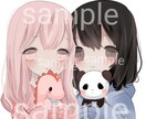 ふわふわした可愛らしいディフォルメを描きます 単体、カップル、夢絵、ご依頼を受け付けてしております！ イメージ2