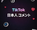 TikTok 日本人 コメント ＋15件増やします 日本人アカウントから手動で＋15コメント増やす拡散 イメージ1