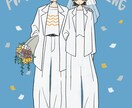 ウェディング・記念日イラスト描きます 個性的なドレス・こだわりの衣装など◎ イメージ4