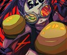 毒々しい女性イラストを描きます バストアップの女性キャラを描きます イメージ2
