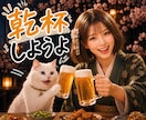 新しい季節の始まりに♡一緒に乾杯します 一緒にお酒を飲みながら楽しい時間を過ごしましょう✨ イメージ1