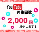 YouTubeの再生回数増やします 2000回：1500円！低価格！高品質！ イメージ1