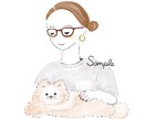 優しい雰囲気の似顔絵イラストかきます お好きなモチーフ•ペットと一緒に イメージ5