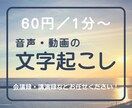 60円／1分～、音声・動画の文字起こし承ります 会議録・議事録・講演録などお任せください！ イメージ1