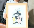 好きな物や背景のご希望ききます シンプルだけど似ていて可愛い似顔絵 イメージ4