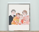 赤ちゃん子供ベビーキッズイラストにします ママ・パパ・ペットもイラストにできますよ♪ イメージ4