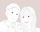 シンプルで可愛い結婚式で使えるイラスト描きます お二人の写真から似ていてもっと可愛いイラストにします！ イメージ4