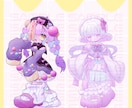 半お任せ形式のデフォルメ立ち絵イラストを描きます お好きな要素を3個お伝え頂きおまかせで作成させて頂きます！ イメージ1