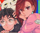 個性あふれる配色でイラスト描きます いつもと違った配色のイラストが欲しい方に! イメージ1