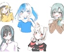 サクッとかわいいラフなイラスト制作します 【最短即日納品】ラフでかわいいバストアップイラスト描きます イメージ1