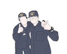 男性アイドル、プリクラ等の線画描きます お気に入りの男性アイドル、プリクラ等画像をお洒落に!◎ イメージ7