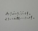 丁寧で読みやすい字で宛名手書きメッセージ代筆します 手書き文字です心を込めて一文字ずつ丁寧に書きます。 イメージ1