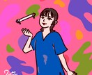 ポスタライズ風/イラスト作成します ▶︎カップル様、ご家族様、個人の方でも対応可！ イメージ1