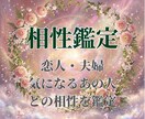 二人の相性を読み解き幸せな関係へ導きます 恋人・夫婦・気になる方との相性を丁寧に鑑定します イメージ1