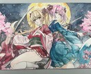 可愛い女性のイラスト描きます 一点物のアナログイラスト。可愛い系から綺麗系描きます。 イメージ6