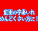 動画の字幕入れがめんどくさい人にすすめます 動画編集で字幕入れが面倒な方に! イメージ1