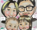 手描きで色紙に記念日の似顔絵描きます 手描きならではの温かいタッチで思い出に残る似顔絵を作成します イメージ5