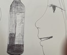 女性のイラスト（上半身）ボールペンで描きます 技術がある方で、何かのベースに使えそうだと思う方 イメージ8