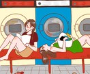 レトロ可愛い商用イラスト/似顔絵かきます アイコンにもおすすめ♪ご要望にあわせて丁寧に描きあげます！ イメージ3