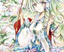 あなただけの一点物アナログイラストを制作いたします コピックで鮮やかな色彩で可愛い女の子を描きます。 イメージ1
