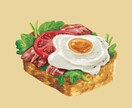 SNSに使えるほっこり食べ物イラスト描きます 見て落ち着く、丁寧な仕上げの食べ物イラスト イメージ3