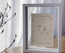 ウェルカムボードのイラスト作成します 似顔絵と柔らかなフレームのウェルカムボード イメージ7