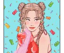 可愛いくオシャレな人物イラスト描きます SNSのアイコン、広告、挿絵にオススメです イメージ3