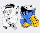 ストリート＋ポップ＋毒　クセ強なキャラデザできます オリジナルの悪くてカワイイキャラを産みたい！お手伝いできます イメージ5
