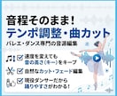 バレエ専門！音源カット・テンポ調整します 音程はそのまま！カットやテンポ調整で踊りやすい音源にします イメージ1