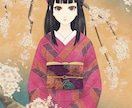 和風イラストや和風デザイン制作いたします 鮮やかなイラストや日本画・美人画・浮世絵などお描きします イメージ3
