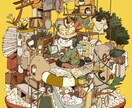 ごちゃっとかわいいイラスト制作します ごちゃごちゃかわいいもの敷き詰めませんか？ イメージ1