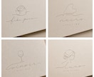 手書きのおしゃれなロゴを制作します 繊細な線画と文字で想いを形にします イメージ1