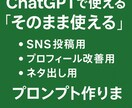 ChatGPTで使えるSNS投稿プロンプト作ります 現役インフルエンサーが即対応／即納品 イメージ1