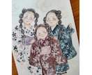 手描き水彩で温かい似顔絵をお描きしいたします プレゼントにも大人気☆2Lサイズ イメージ5