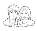 プチギフトにぴったり！シンプル線画似顔絵描きます 記念日、イベントのプレゼントに。印刷orデータから選べます イメージ10