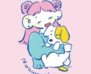 ゆるいイラスト、描きます 気が抜けた表情、色使いがポイント◎ イメージ2