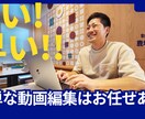 格安で簡単な動画編集します イメージやジャンルに合わせて編集可能！ イメージ1